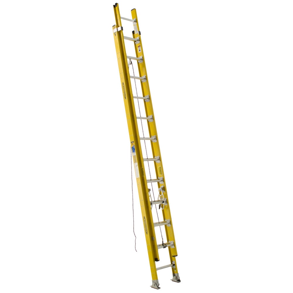 Werner D7100-2 24-ft Fiberglass Type 1AA-375-lb Load Capacity Extension Ladder D7124-2