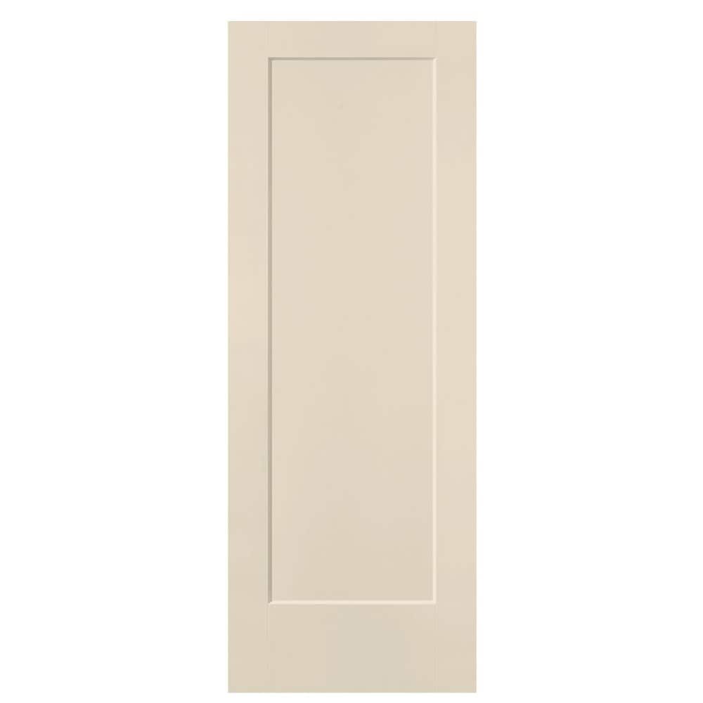 Masonite Lincoln Park 32-in x 80-in Cream-n-Sugar 1-panel Smooth Solid core Prefinished Molded composite Slab Door