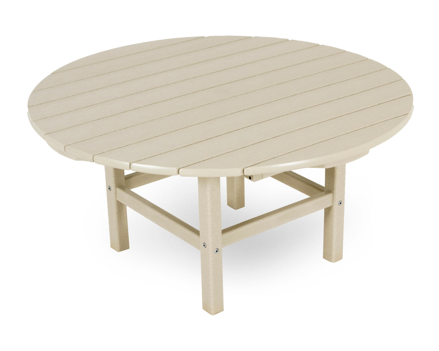 POLYWOOD Tables Round Outdoor Coffee Table 37-in W x 37-in L