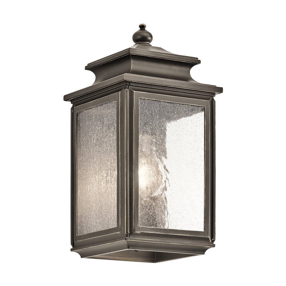 Kichler Wiscombe Park 1 -Light 12.25-in H Bronze Hardwired Outdoor Wall Light 1253665