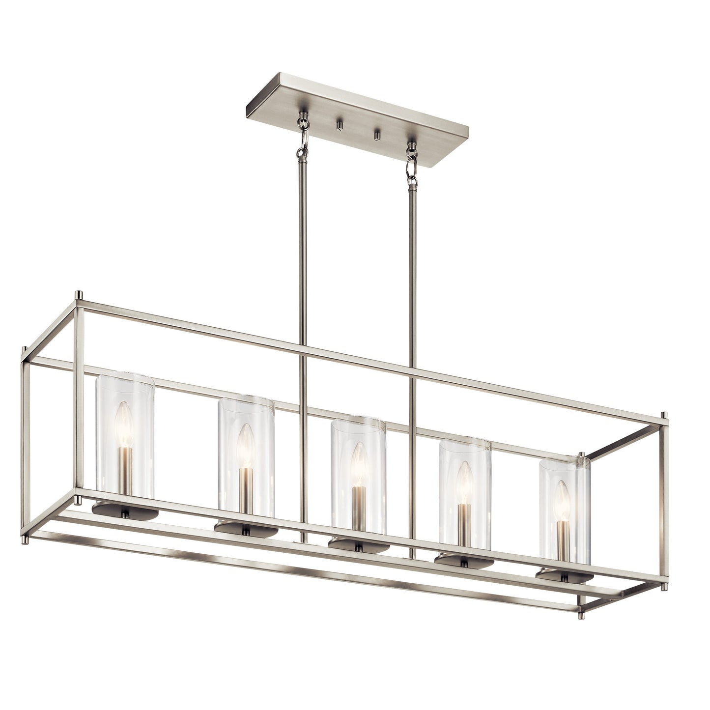 Kichler Crosby 5 -Light Brushed Nickel Modern/contemporary For Use in Bedrooms, Dining Rooms, Foyers, Kitchens, Living Rooms Chandelier 1331793