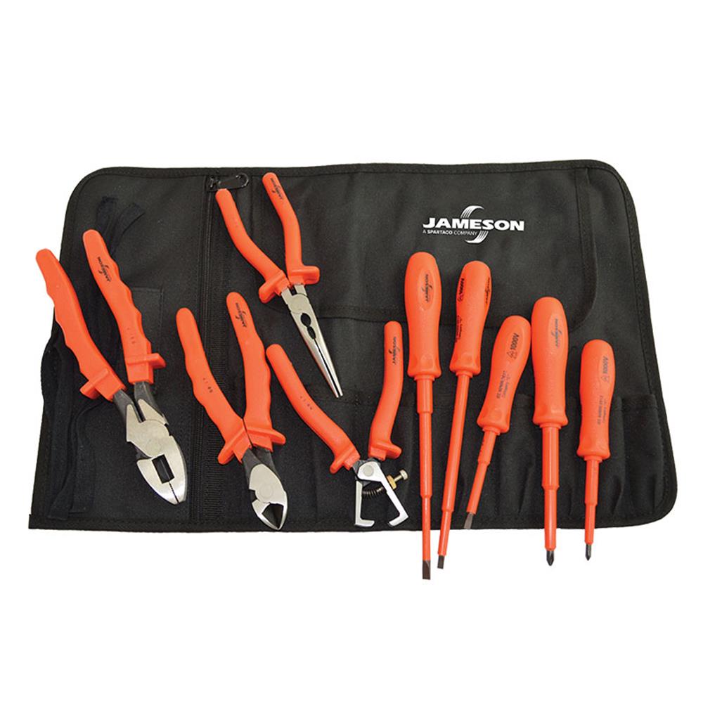 Jameson Electrician's Tool Set 9-Piece Household Tool Set with Soft Case JT-KT-00001