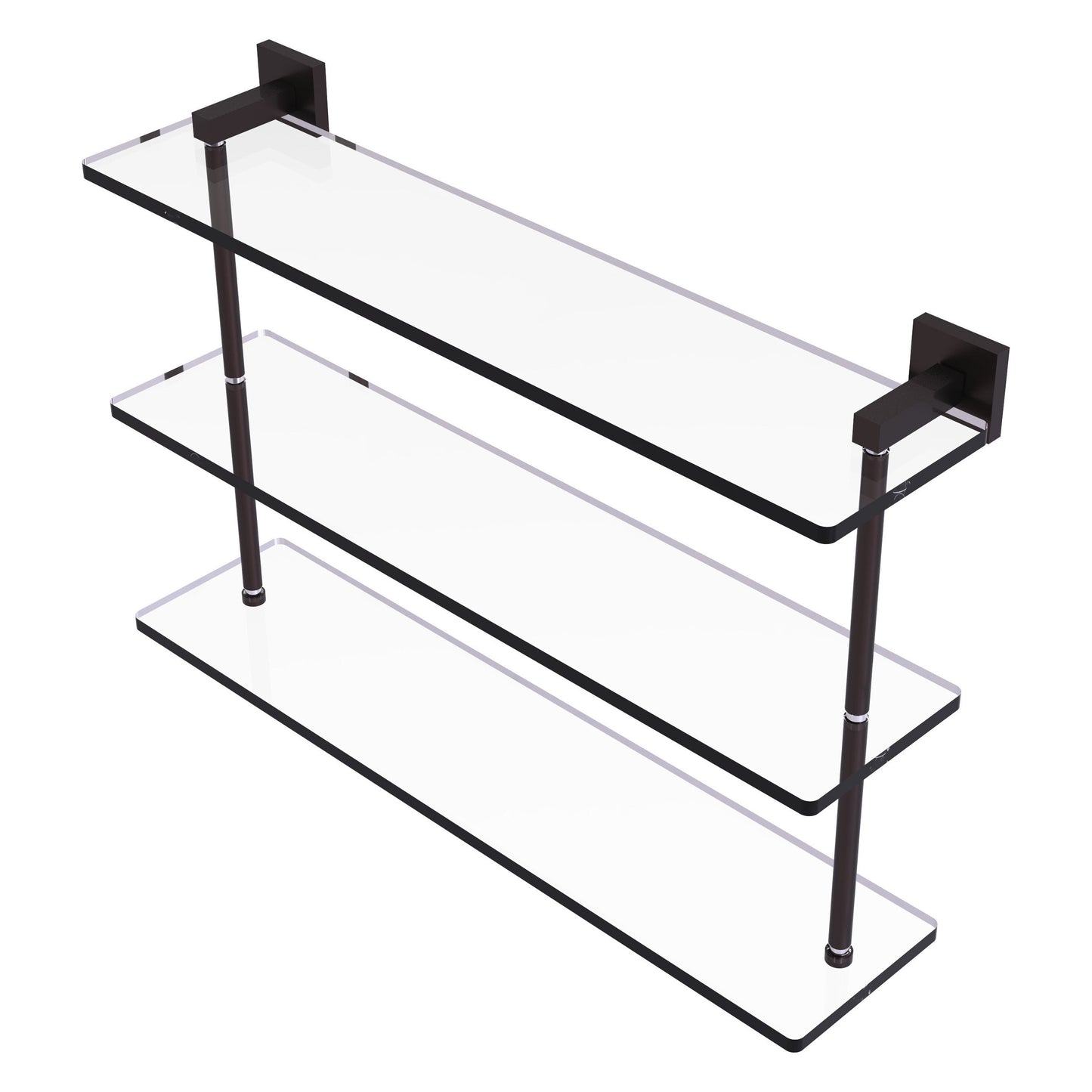 Allied Brass Montero Antique Bronze 3 -Tier Wall mount Bathroom Shelf ( 22-in x 14.9-in x 5-in )