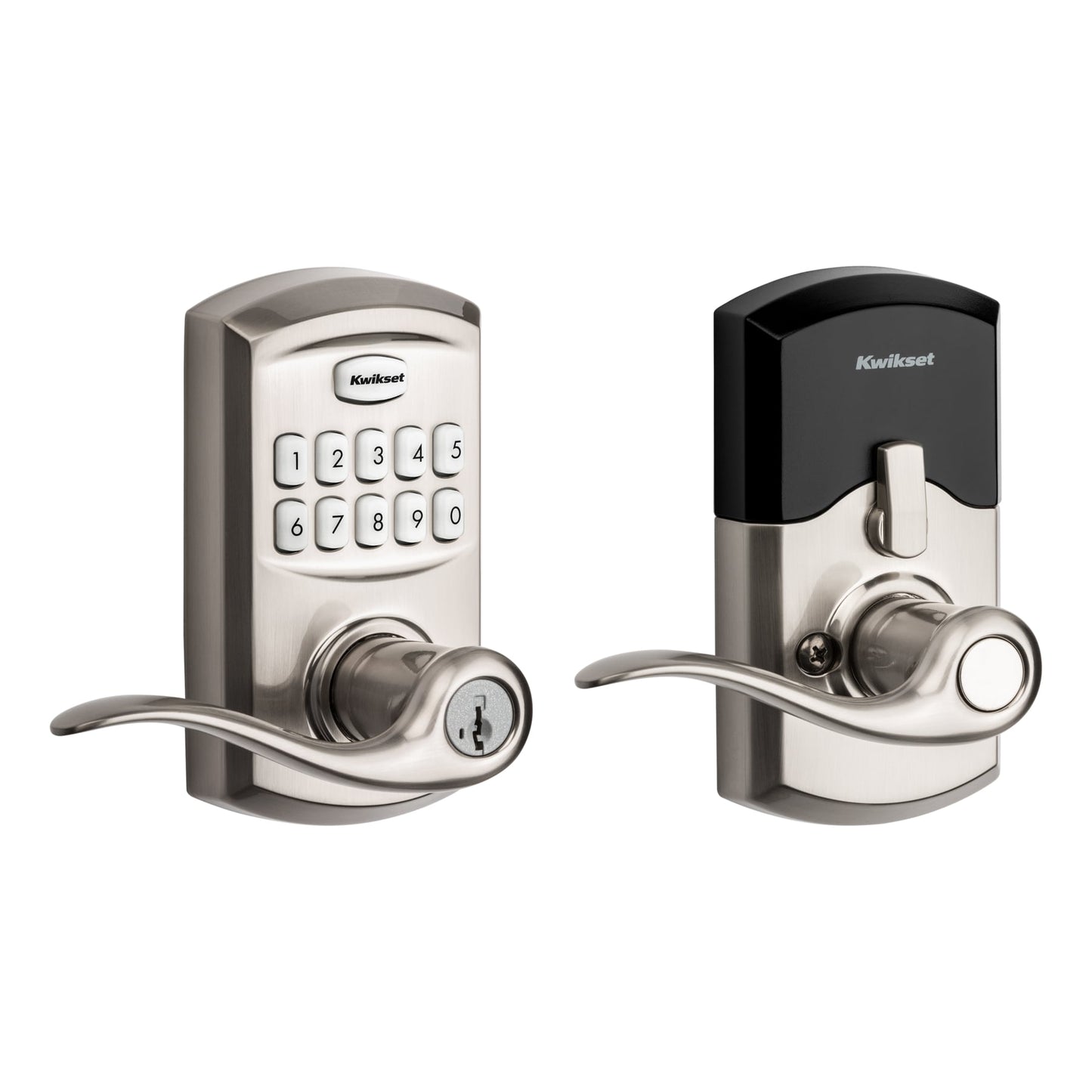 Kwikset SmartCode 917 Satin Nickel Electronic Handle Smartkey with Keypad 917TNL 15 SMT