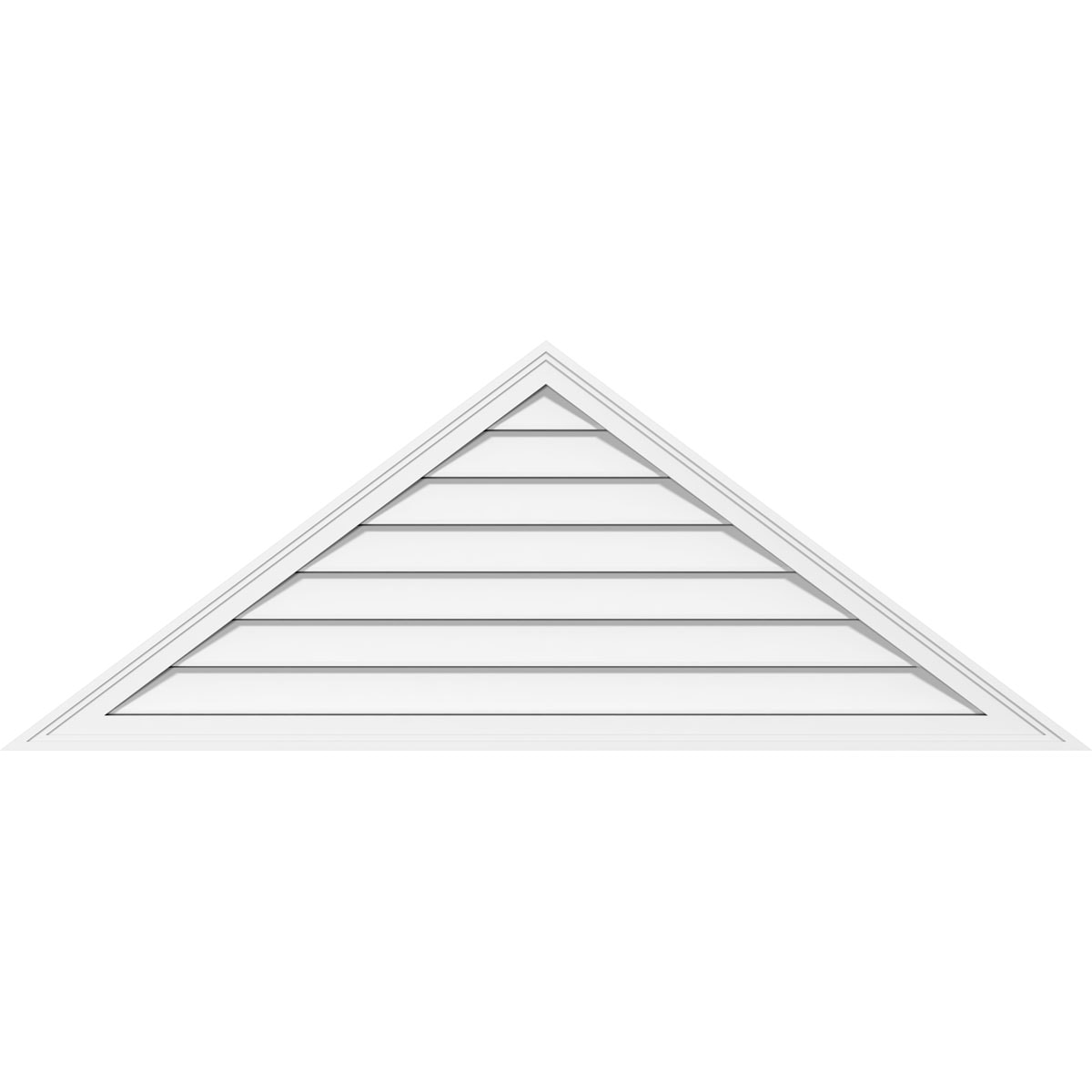 Ekena Millwork 68-Inches x 34-Inches Off-white Triangle PVC Gable Louver Vent