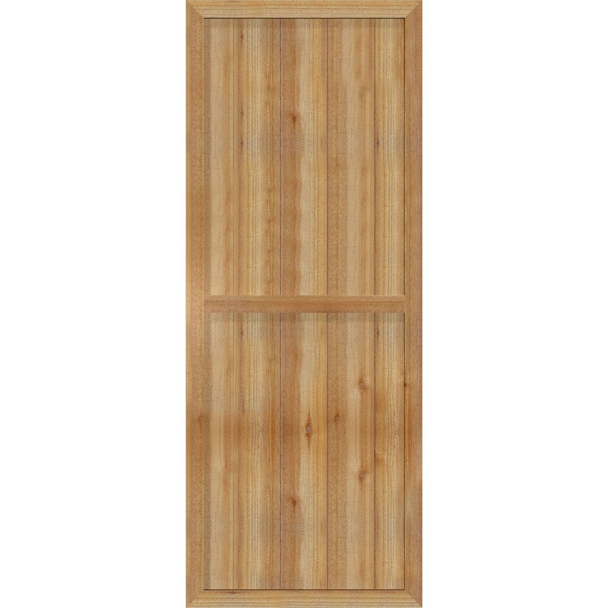 Ekena Millwork 26.875-in W x 69-in H Unfinished Paintable/Stainable Board and batten Framed Wood Exterior Shutters ( 2 -Pack )