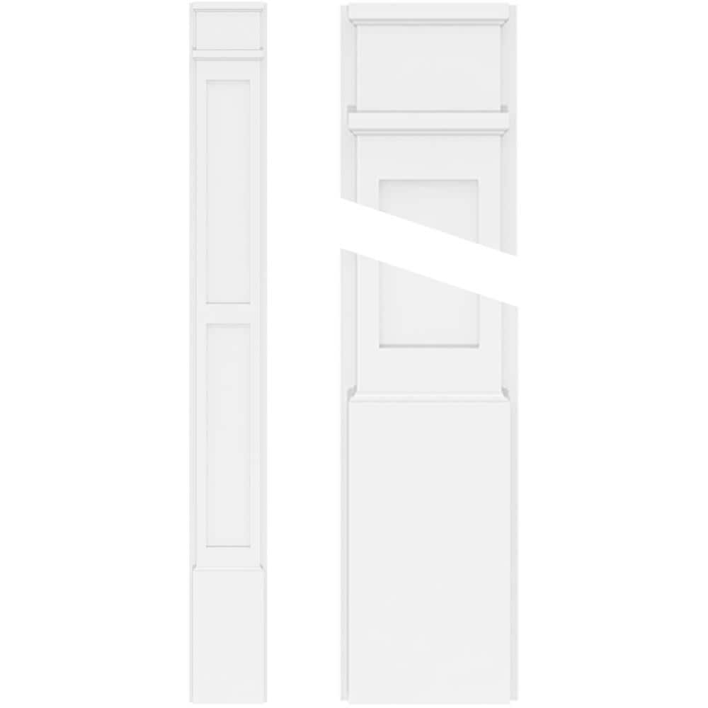 Ekena Millwork PVC Pilaster 10-in x 72-in Unfinished PVC Pilaster Entry Door Casing Accent