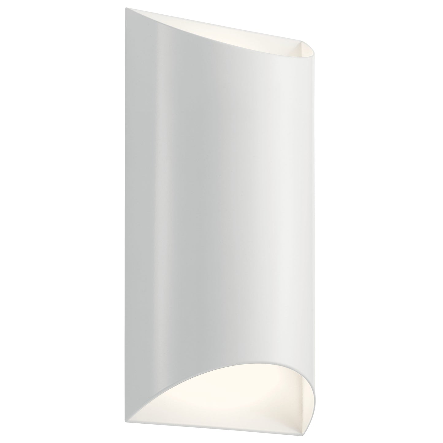 Kichler Wesley 13.75-in H White Hardwired Integrated LED Outdoor Wall Light 4136606