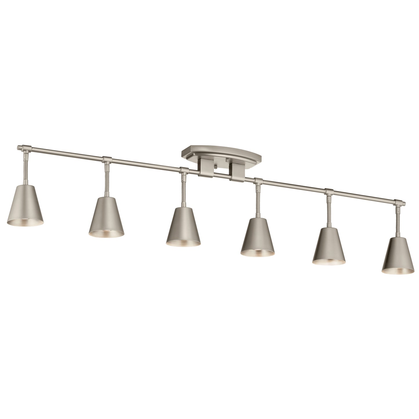 Kichler Sylvia 45-in 6 -Light Satin Nickel G5.3 base Mid-century Track Bar 2645858