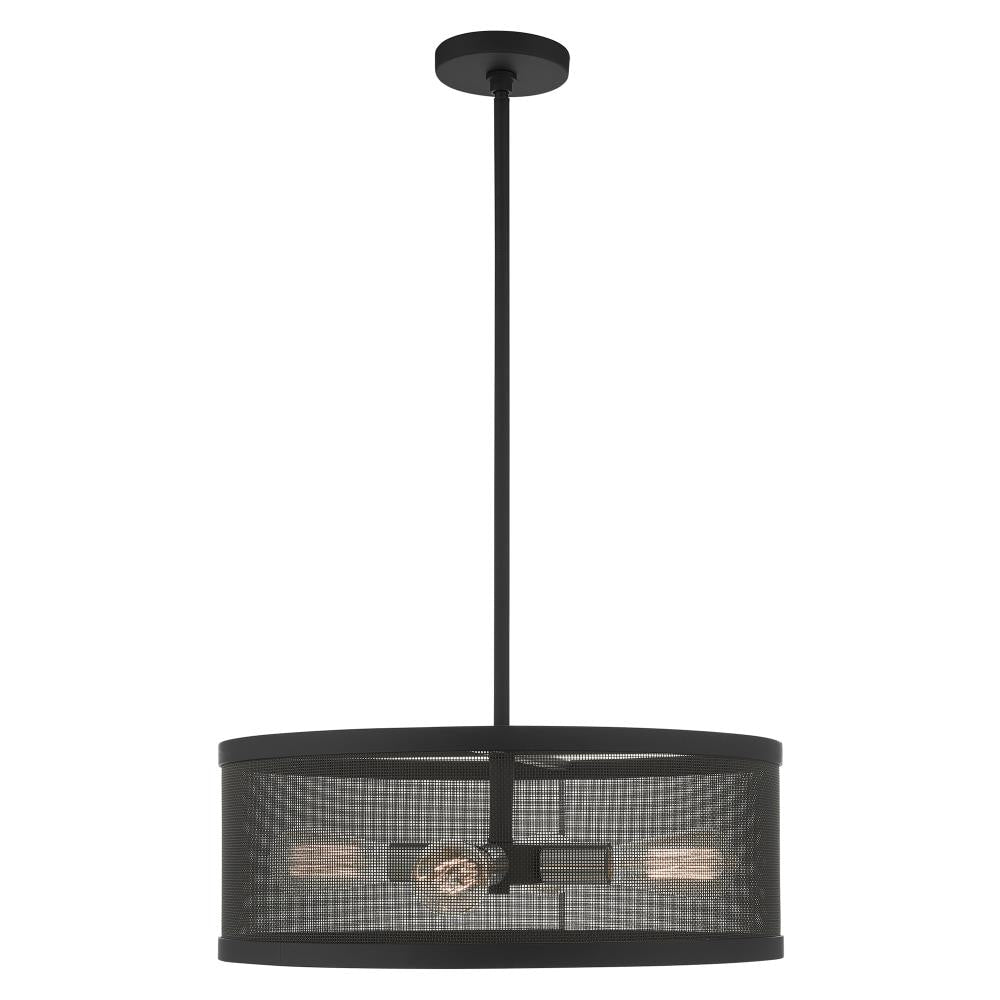 Livex Lighting Industro 4 -Light Matte Black Modern/contemporary For Use in Bathrooms, Bedrooms, Dining Rooms, Foyers, Kitchens, Living Rooms Chandelier