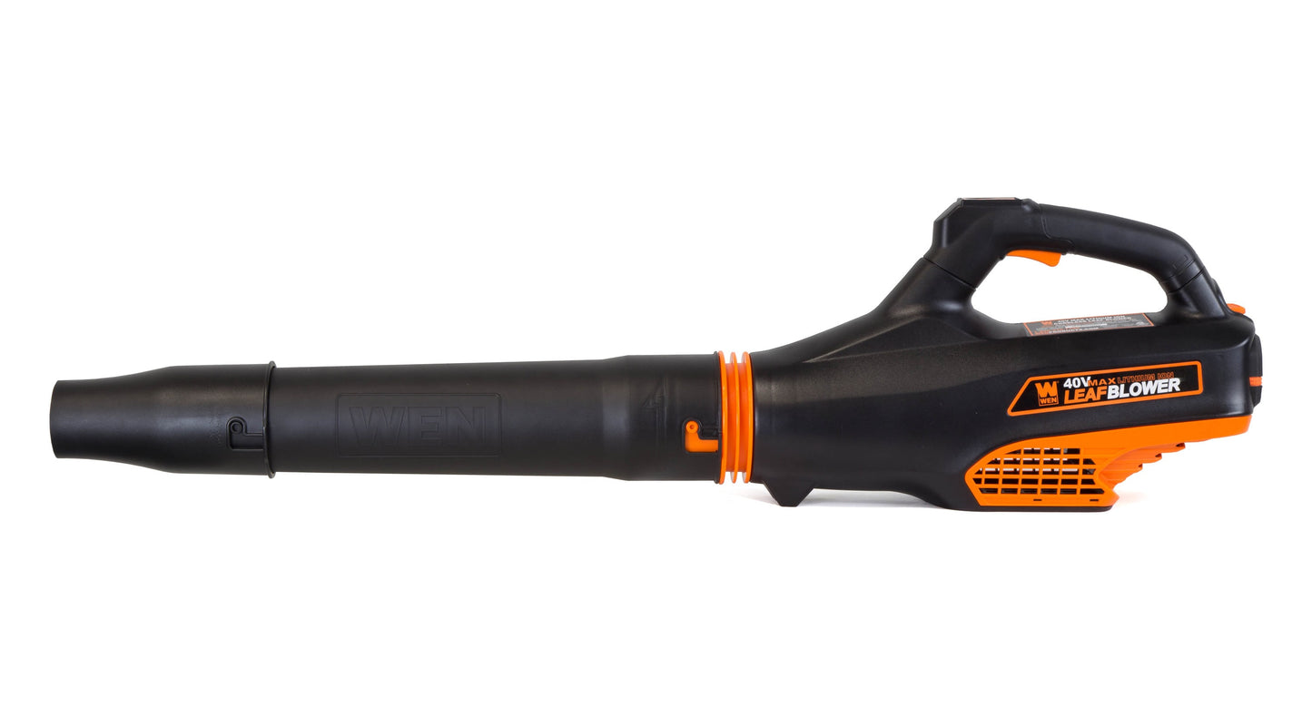 WEN 40-volt Max 480-CFM 124-MPH Battery Handheld Leaf Blower 2 Ah (Battery and Charger Included) 40410