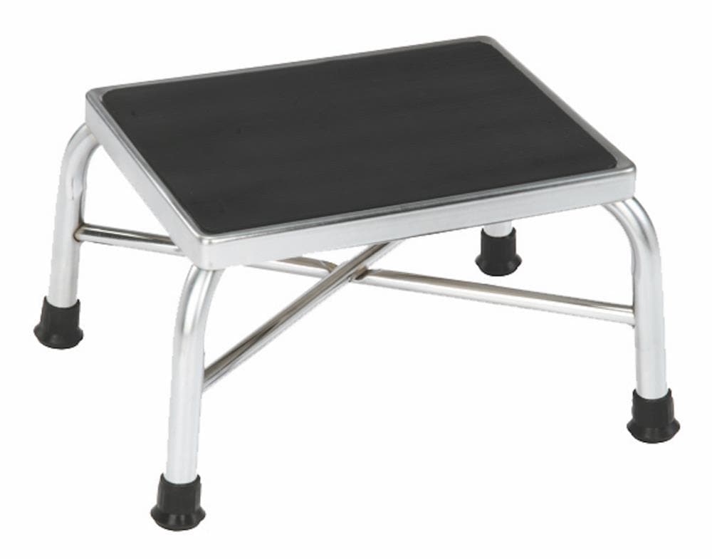 Essential Medical Supply 1-Step 500-lb Capacity Chrome Steel Step Stool P2750