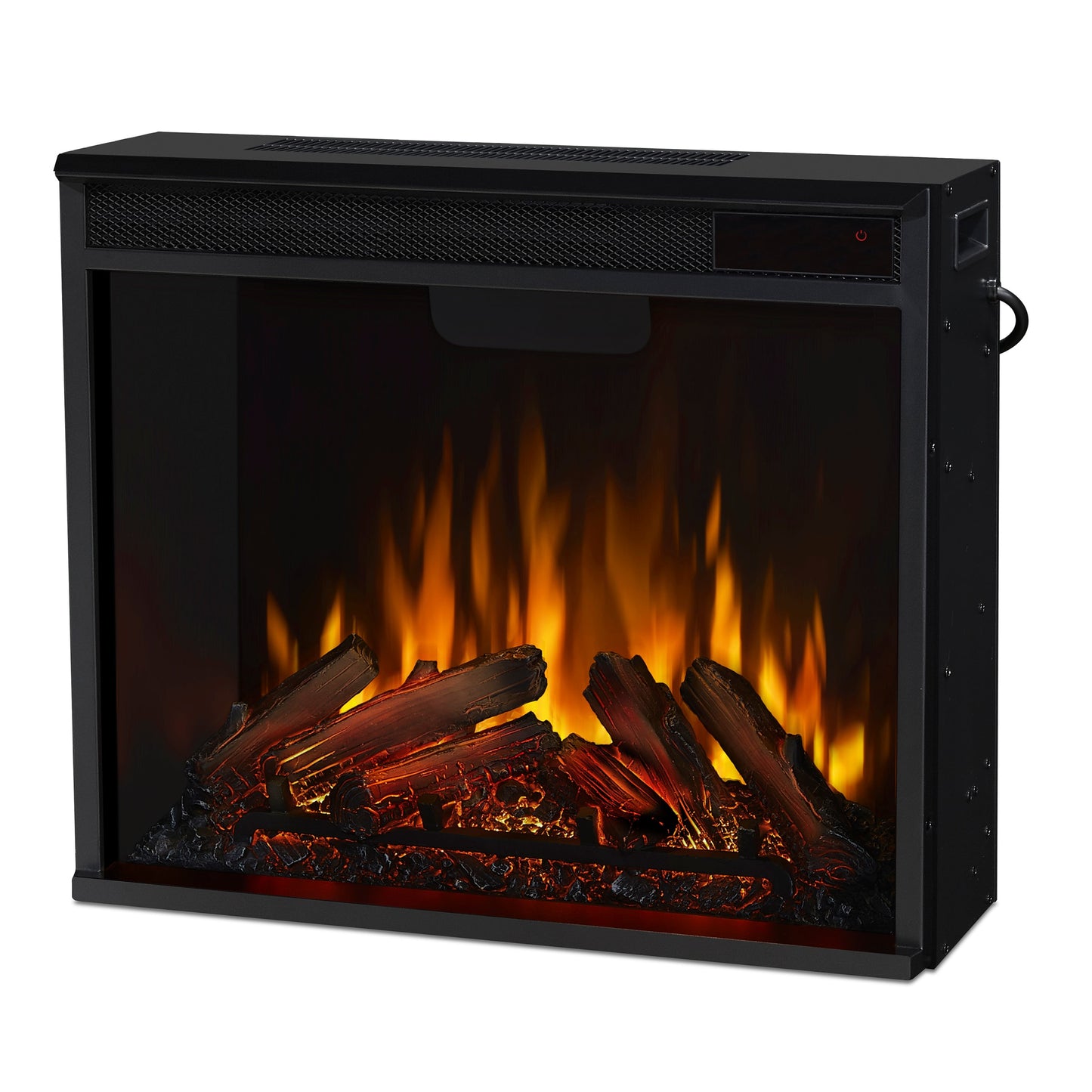 Real Flame 23.375-in W Black Fan-forced Electric Fireplace 4199