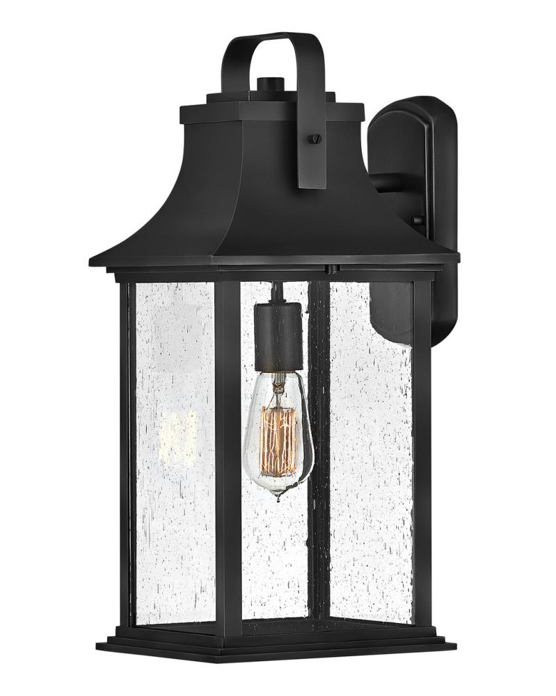Hinkley Grant 1 -Light 19-in H Black Hardwired Outdoor Wall Light 3661467