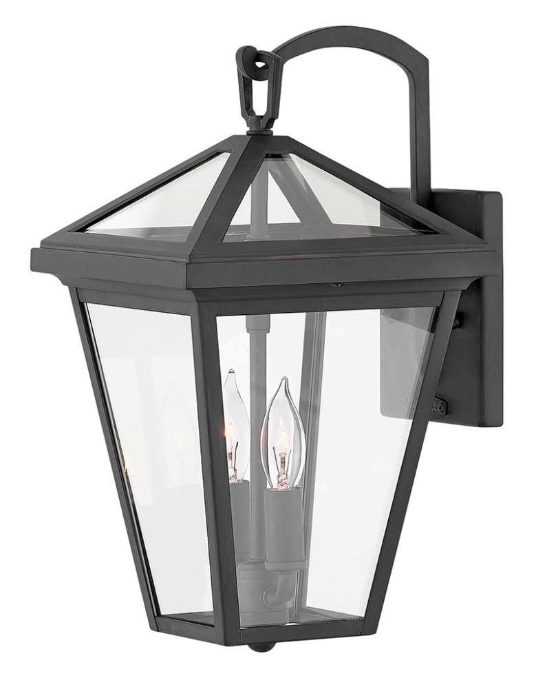 Hinkley Alford Place 2 -Light 14-in H Black Hardwired Outdoor Wall Light 3661468