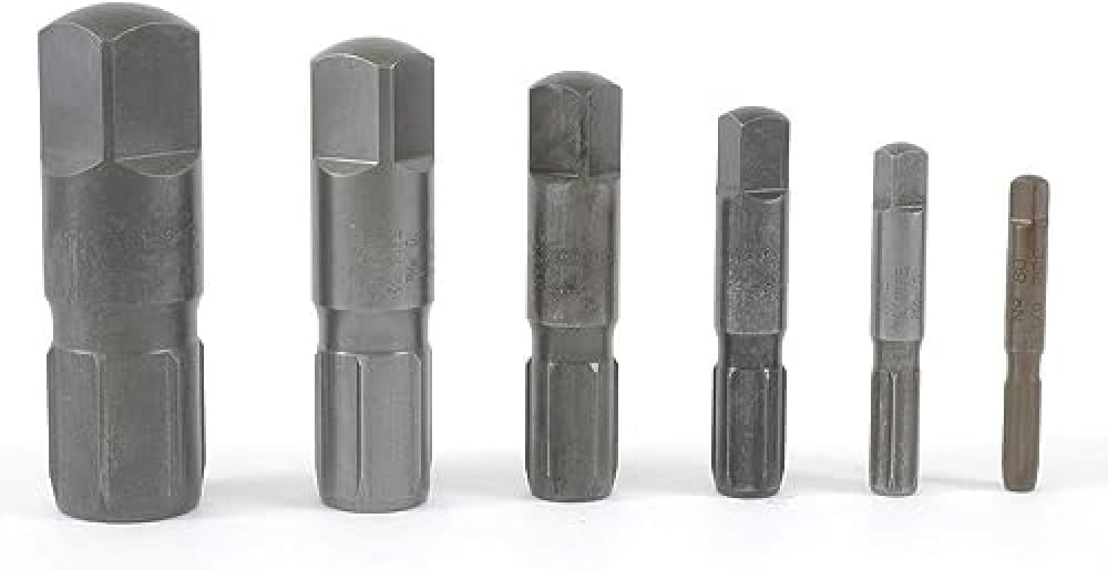 RIDGID 35685 Model 883 6-Piece Pipe Extractor Set, 1\/8" to 1" Tough Steel Extractors for Broken Pipes