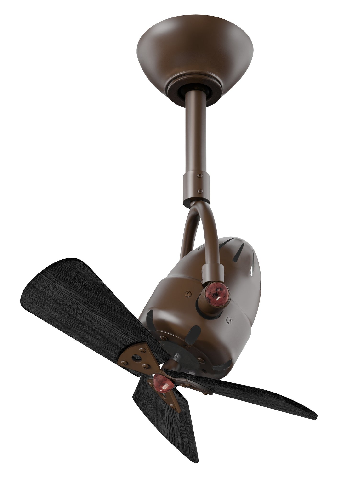 Matthews Fan Company Diane 16-in Outdoor Textured Bronze with Matte Black Blades Ceiling Fan Without Light - Remote Included ( 3 -Blade ) 3764111