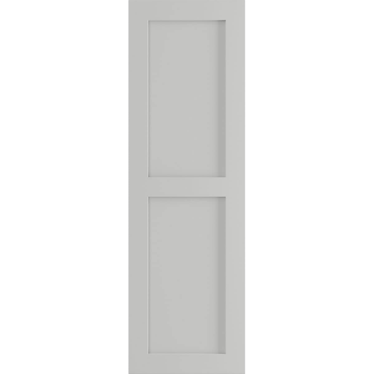 Ekena Millwork 12-in W x 40-in H Hailstorm Gray Flat panel Exterior Shutters ( 2 -Pack )