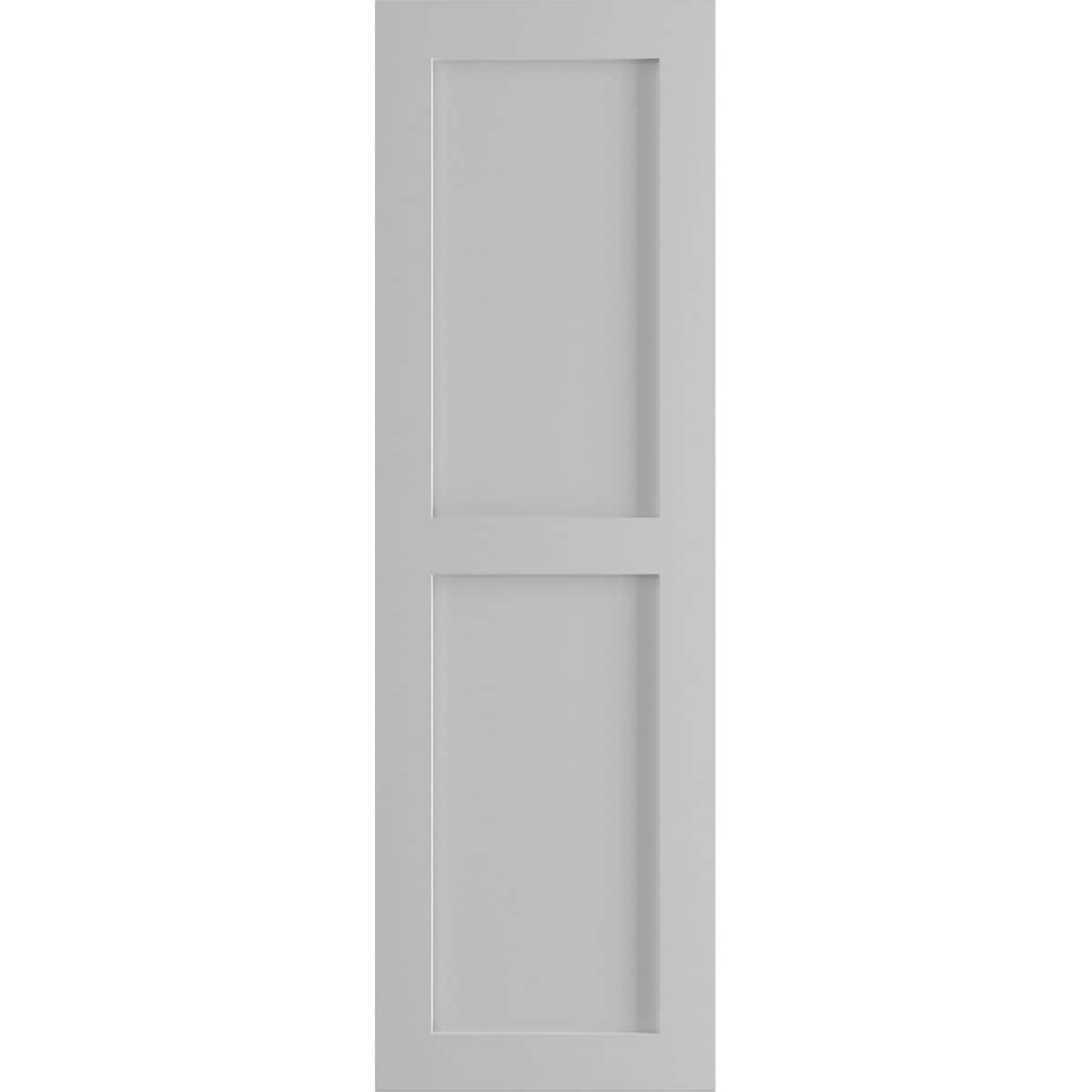 Ekena Millwork 18-in W x 36-in H Primed Paintable/Stainable Flat panel Exterior Shutters ( 2 -Pack )