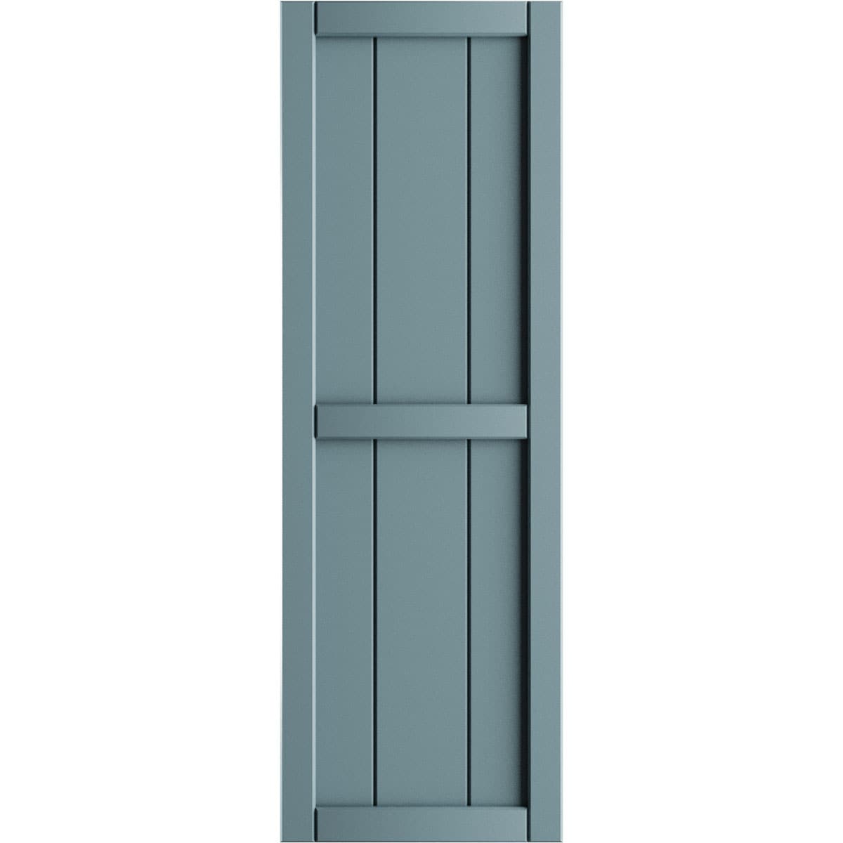 Ekena Millwork 21.5-in W x 82-in H Peaceful Blue Board and batten Framed Exterior Shutters ( 2 -Pack )