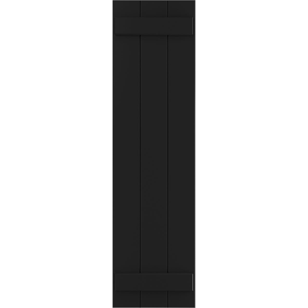 Ekena Millwork 16.125-in W x 33-in H Black Board and batten Exterior Shutters ( 2 -Pack )