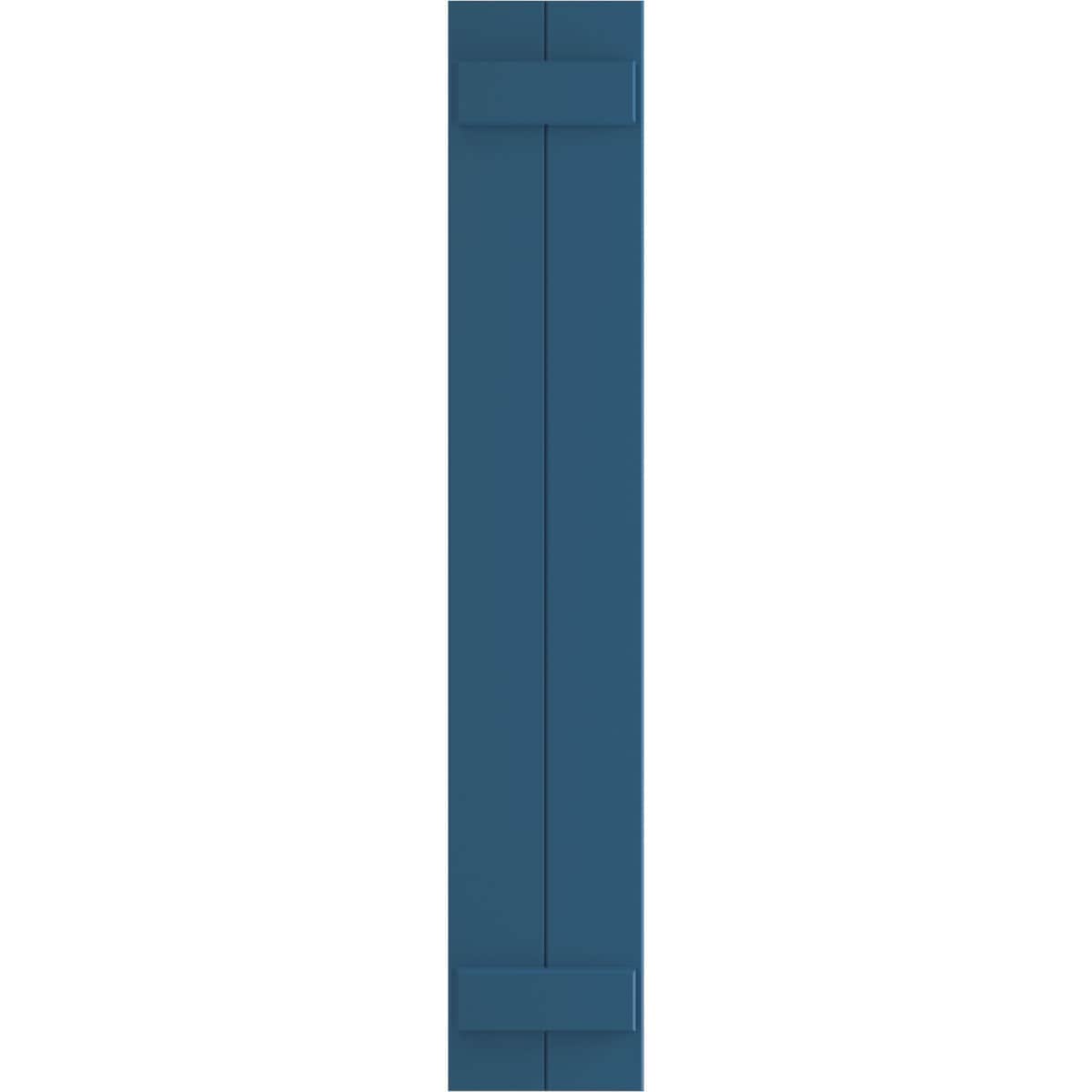 Ekena Millwork 10.75-in W x 75-in H Sojourn Blue Board and batten Exterior Shutters ( 2 -Pack )