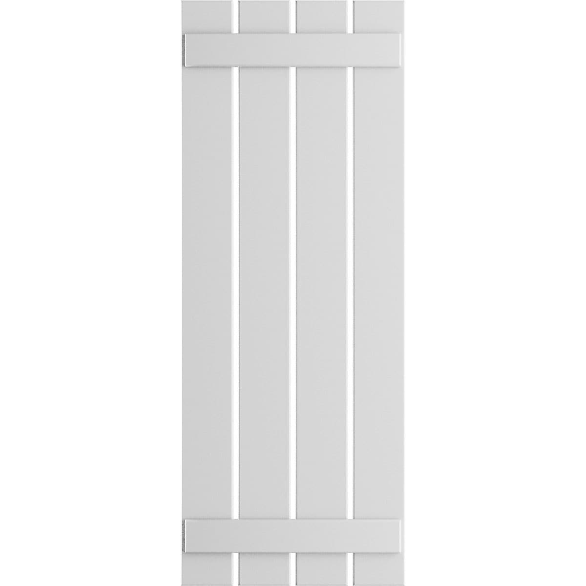 Ekena Millwork 23-in W x 30-in H Unfinished Paintable/Stainable Board and batten Spaced Exterior Shutters ( 2 -Pack )