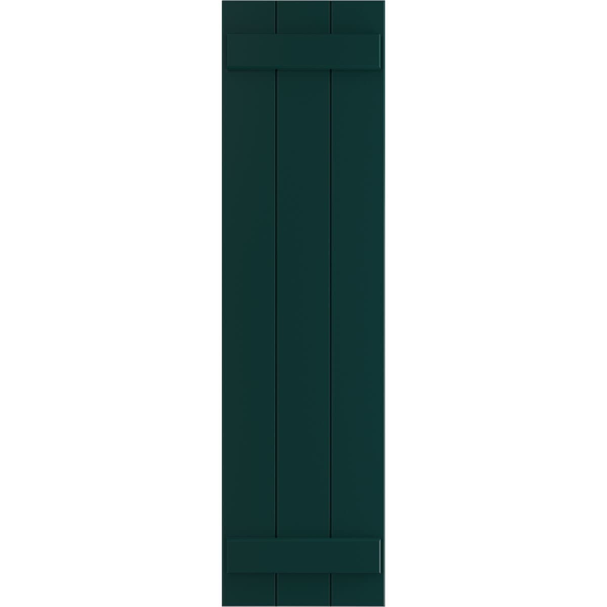 Ekena Millwork 16.125-in W x 39-in H Thermal Green Board and batten Exterior Shutters ( 2 -Pack )