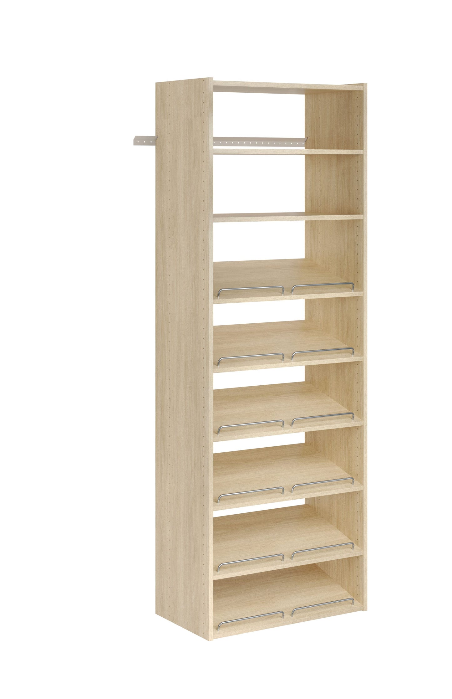 Easy Track 2.1-ft to 2.1-ft W x 6-ft H Honey Blonde Solid Shelving Wood Closet System