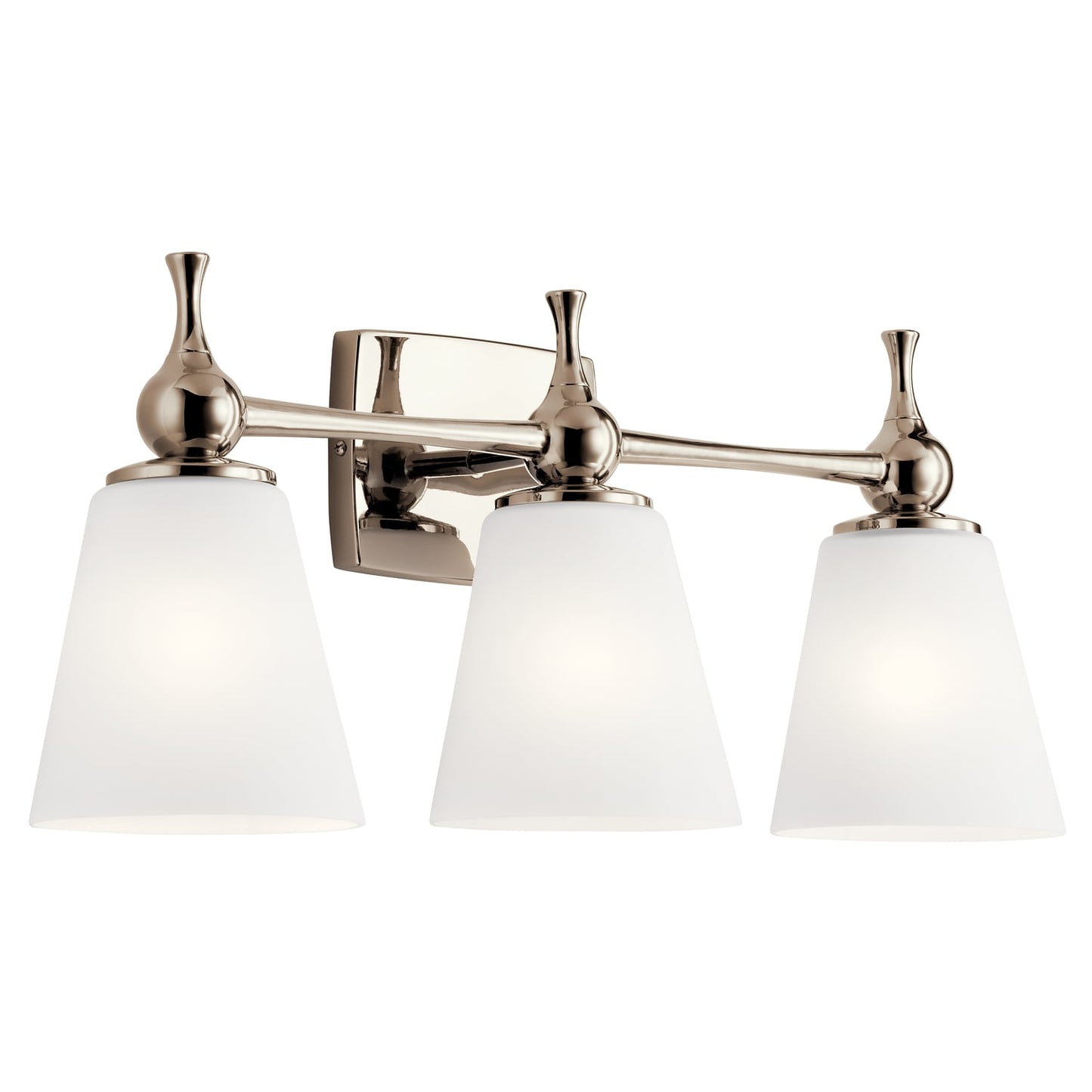 Kichler Cosabella 8.5-in 3 -Light Polished Nickel Modern/contemporary Vanity light 4663072