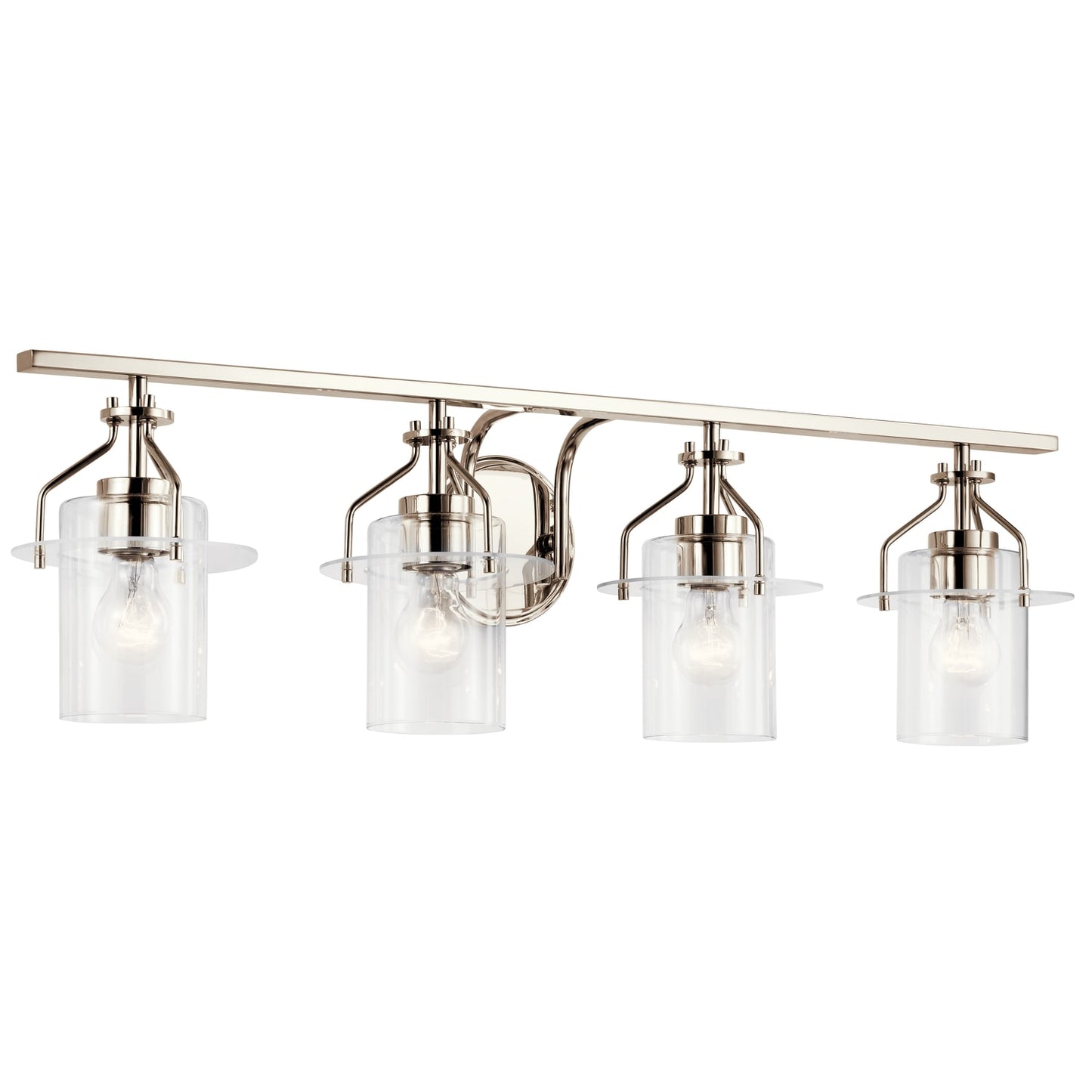Kichler Everett 34-in 4 -Light Polished Nickel Industrial Vanity light 4663055