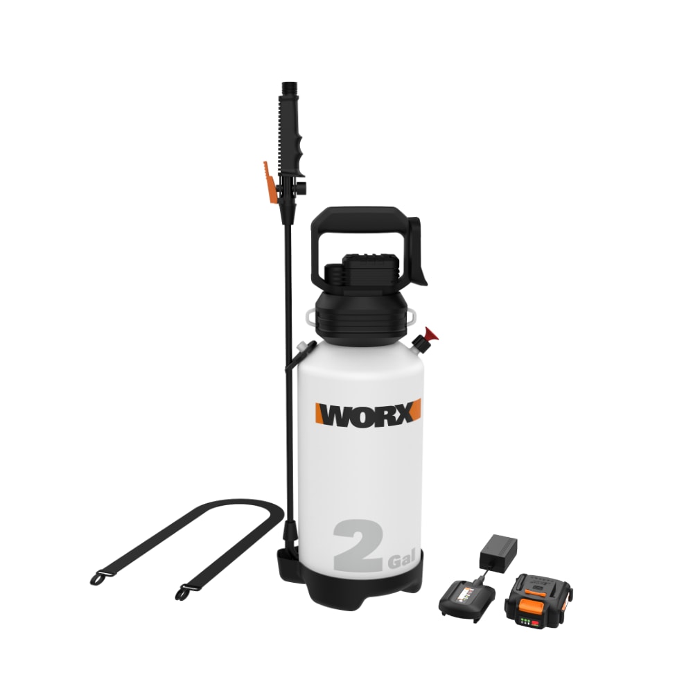 WORX 2-Gallon 20-volt Max Battery Operated Plastic Tank Sprayer WG829