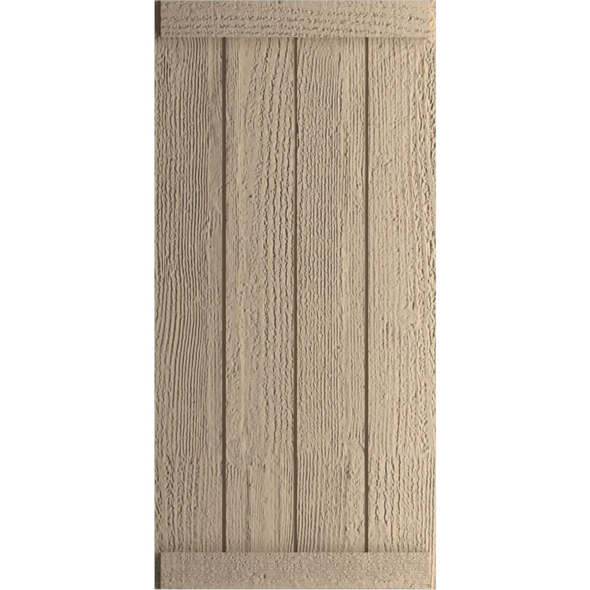 Ekena Millwork 22-in W x 72-in H Unfinished Paintable/Stainable Board and batten End batten Exterior Shutters ( 2 -Pack )
