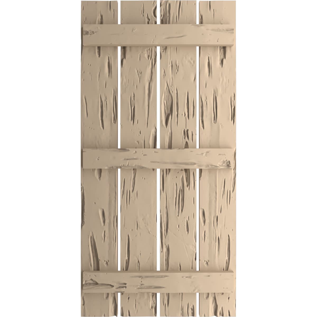 Ekena Millwork 23.5-in W x 60-in H Pecky Cypress Paintable/Stainable Board and batten Spaced Exterior Shutters ( 2 -Pack )