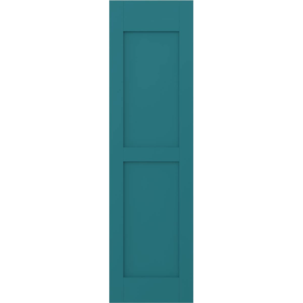 Ekena Millwork 15-in W x 67-in H Antigua Paintable/Stainable Flat panel Wood Exterior Shutters ( 2 -Pack )