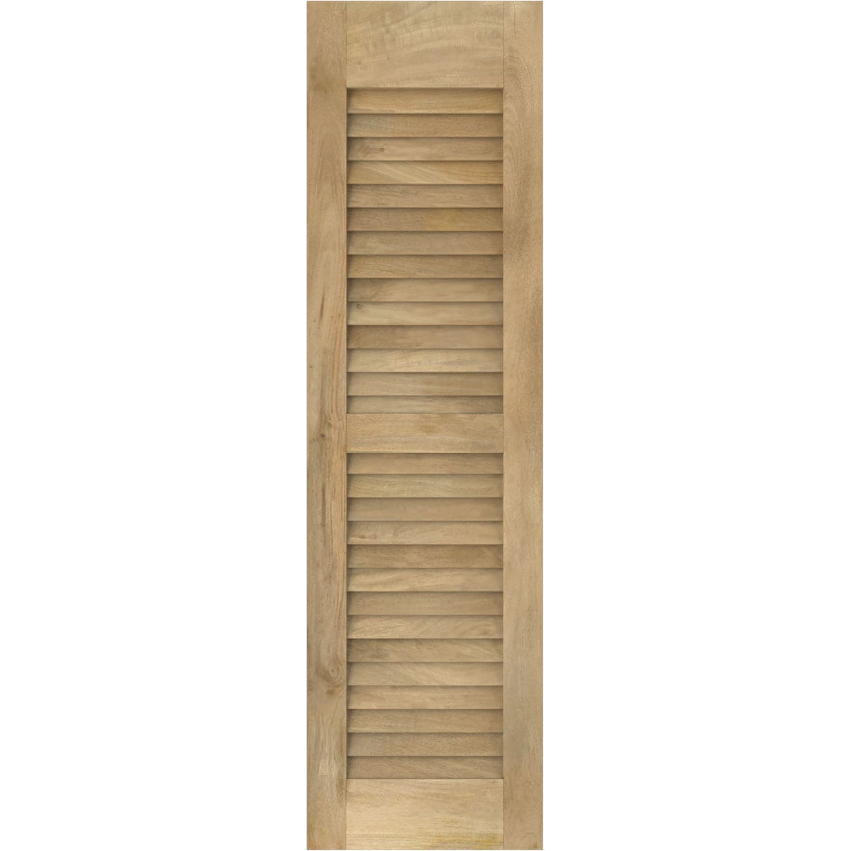 Ekena Millwork 18-in W x 79-in H Unfinished Paintable/Stainable Louvered Wood Exterior Shutters ( 2 -Pack )
