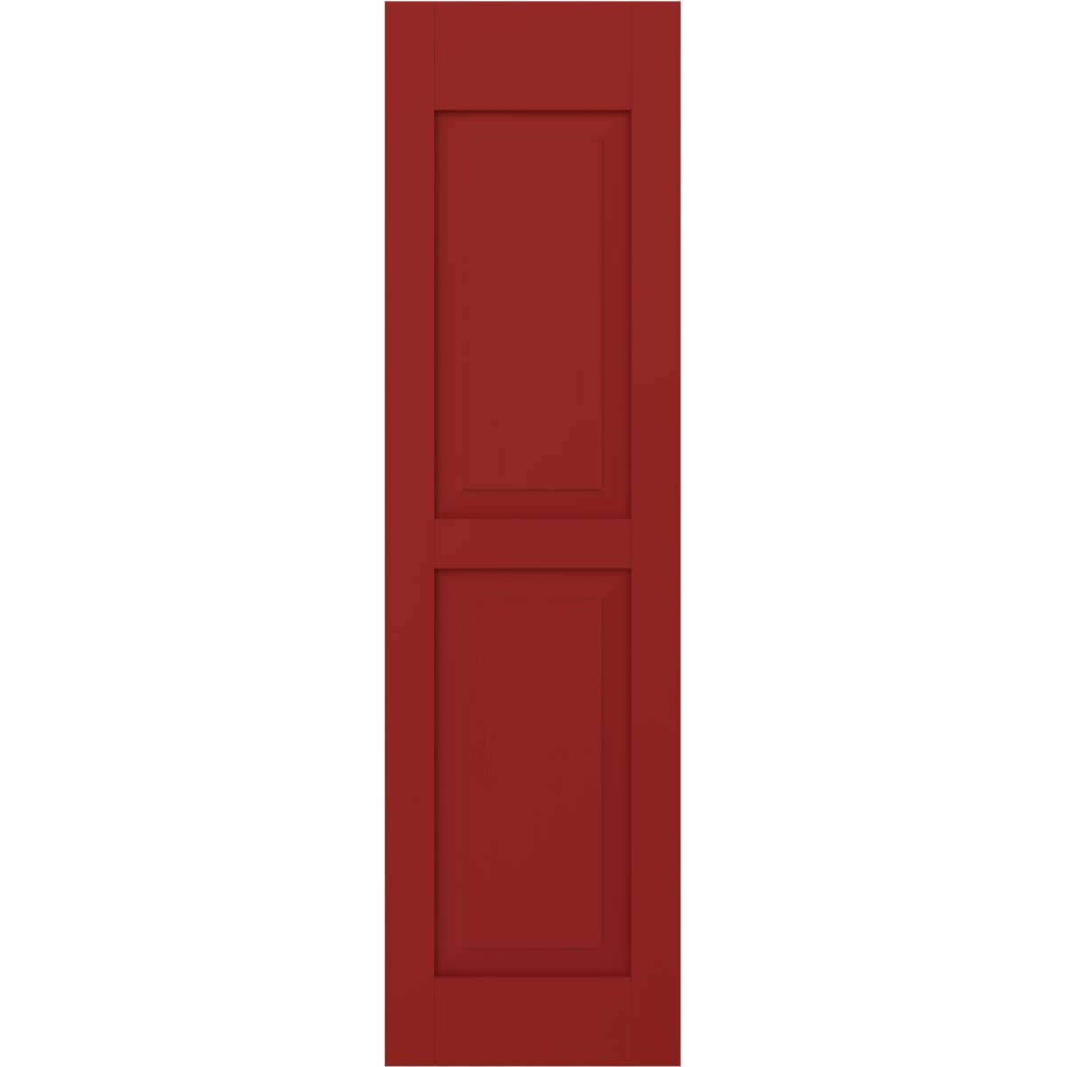 Ekena Millwork 15-in W x 47-in H Fire Red Raised panel Wood Exterior Shutters ( 2 -Pack )