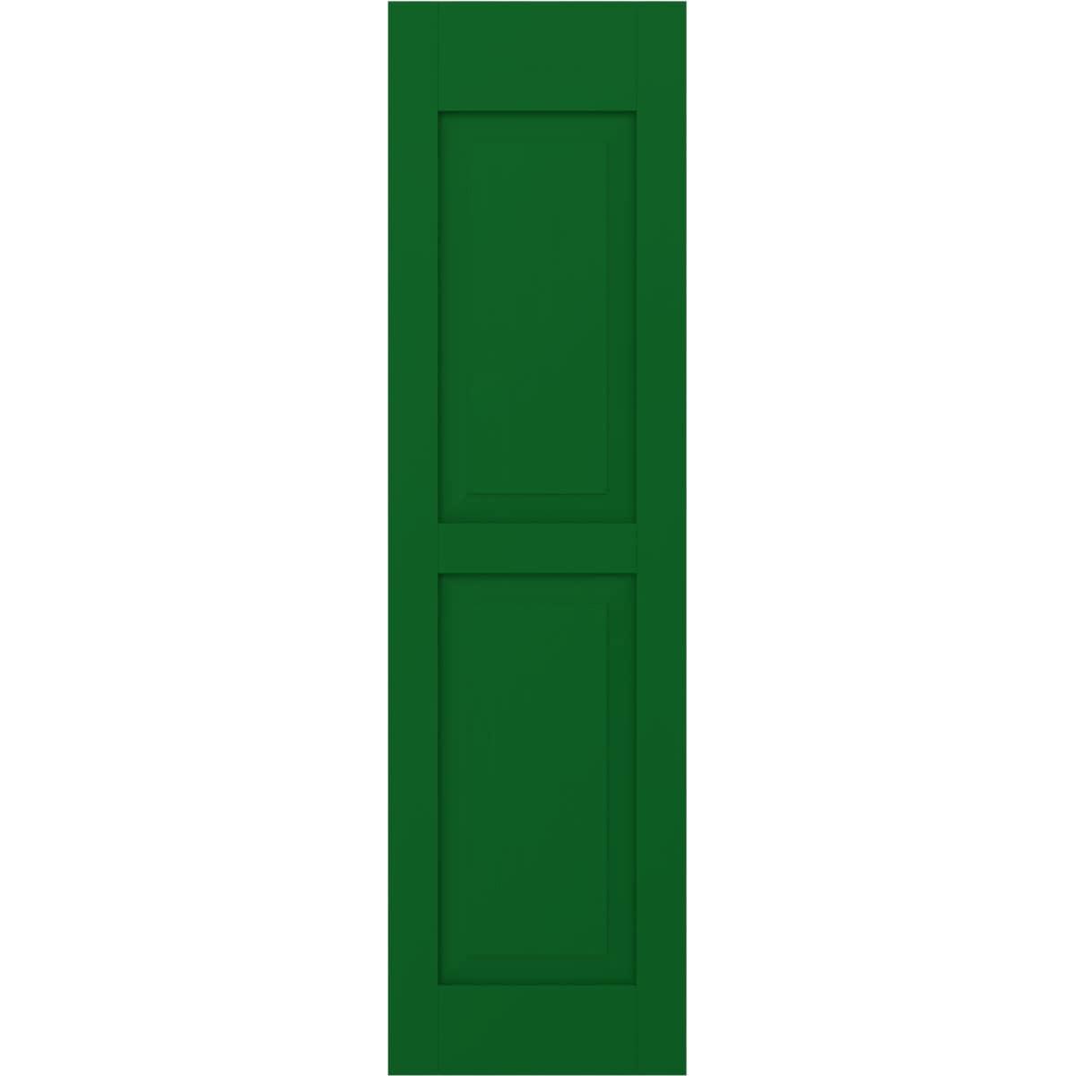 Ekena Millwork 12-in W x 62-in H Viridian Green Raised panel Wood Exterior Shutters ( 2 -Pack )