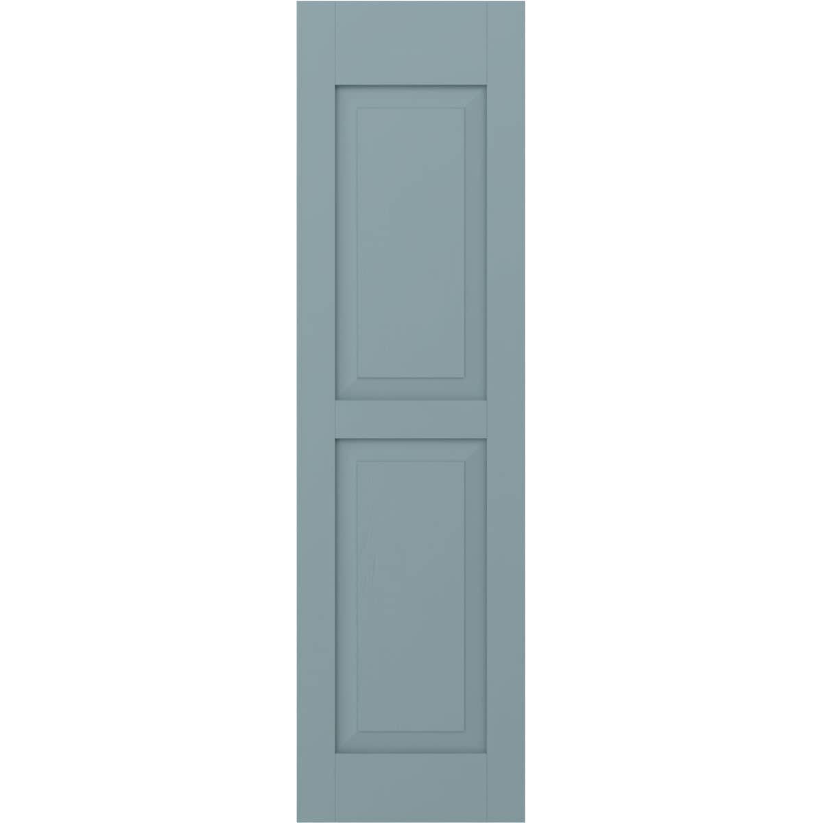 Ekena Millwork 12-in W x 60-in H Peaceful Blue Raised panel Wood Exterior Shutters ( 2 -Pack )