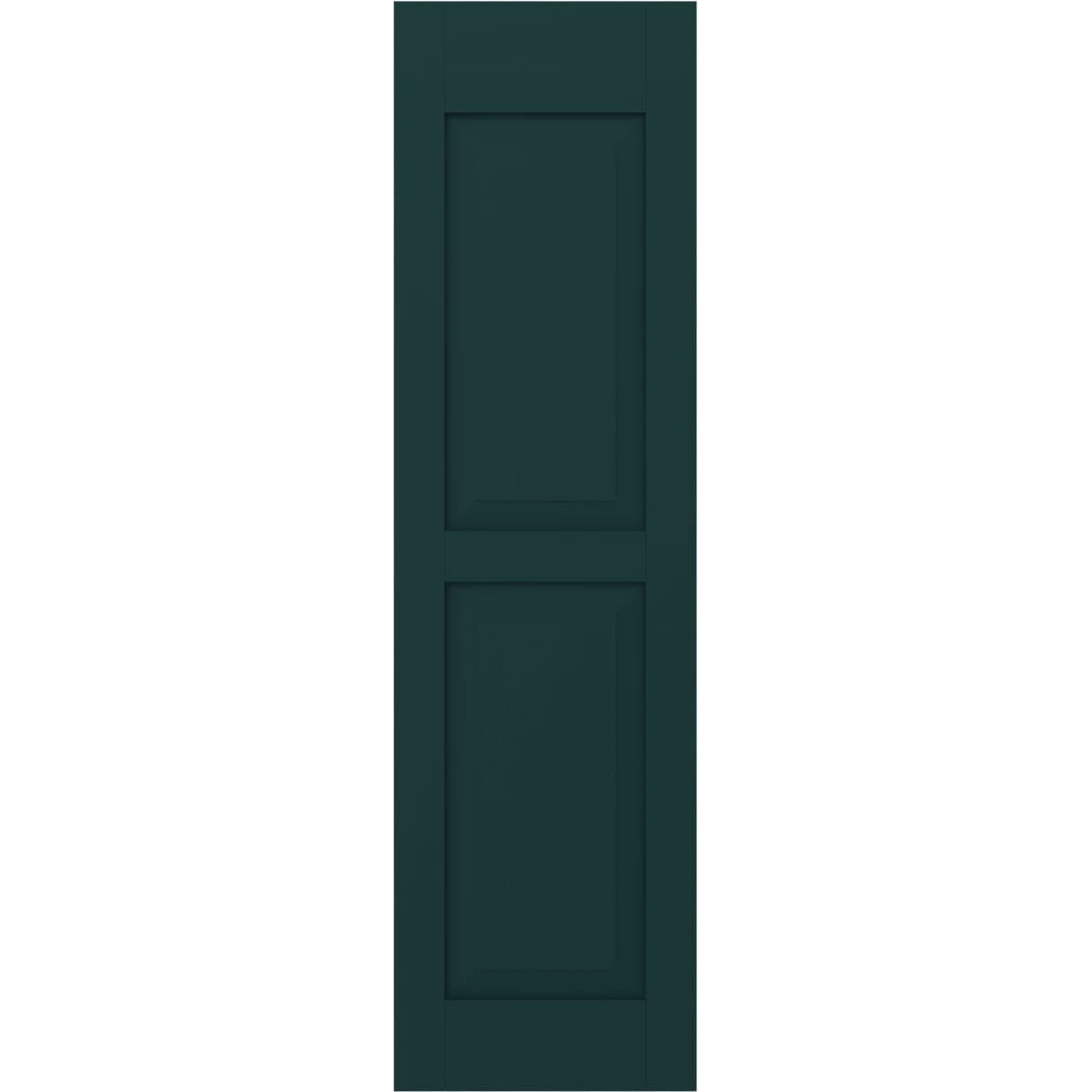 Ekena Millwork 12-in W x 63-in H Thermal Green Raised panel Wood Exterior Shutters ( 2 -Pack )