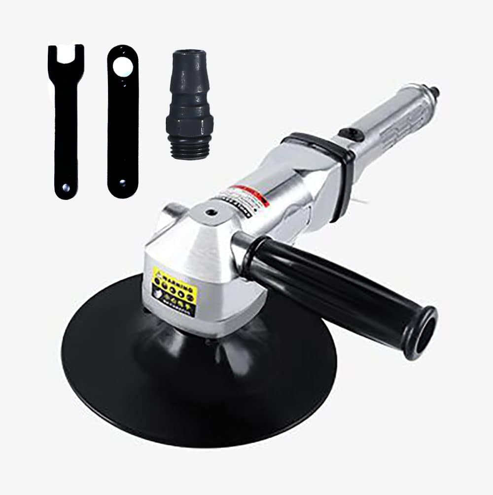 7-Inch Pneumatic Sander Heavy Duty Wet Air Sander\/Polisher,Lightweight at 5.47 lbs,Adjustable Speed Up to 2500rpm Pneumatic Polisher Hand Sanding Tool