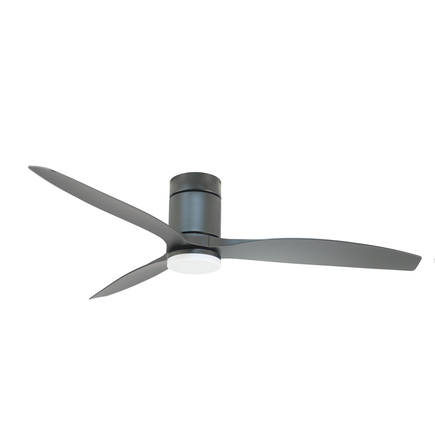 Forno Voce Tripolo 60-in Black Integrated LED Indoor Downrod or Flush Mount Smart Propeller Ceiling Fan with Light and Remote (3-Blade) CF00260-BL1