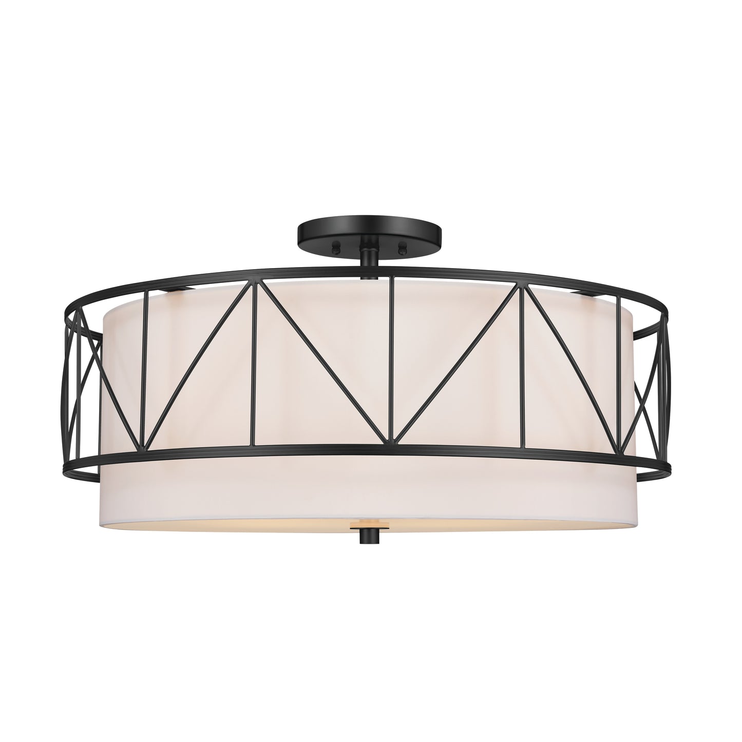 Kichler Birkleigh 4 -Light 24-in Black Semi Flush Mount Light 5271916