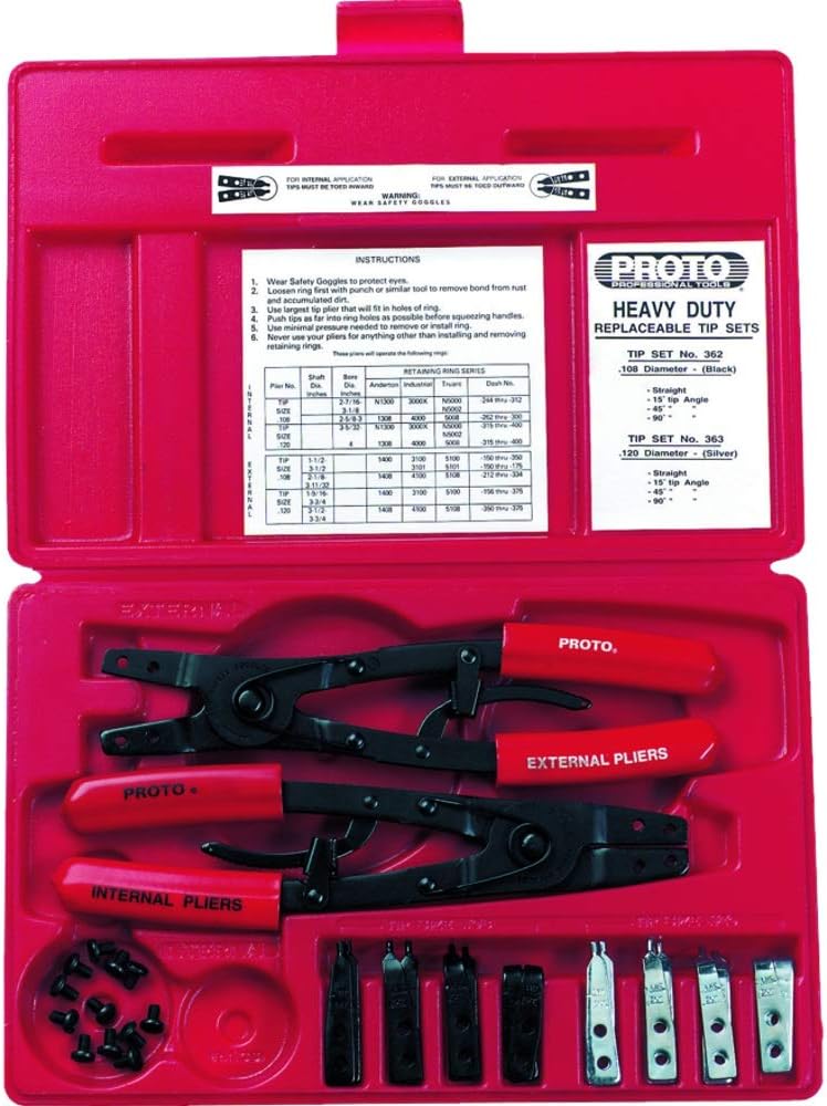 Proto J361 18-Piece Large Pliers Set with Replaceable Tips