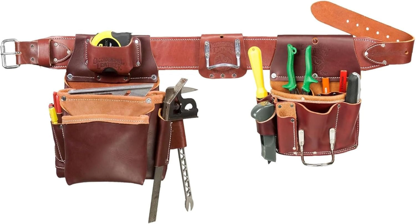 Occidental Leather Pro Drywall Set - Small - 21 Pockets & Tool Holders - Premium Top-Grain Leather - Made in USA