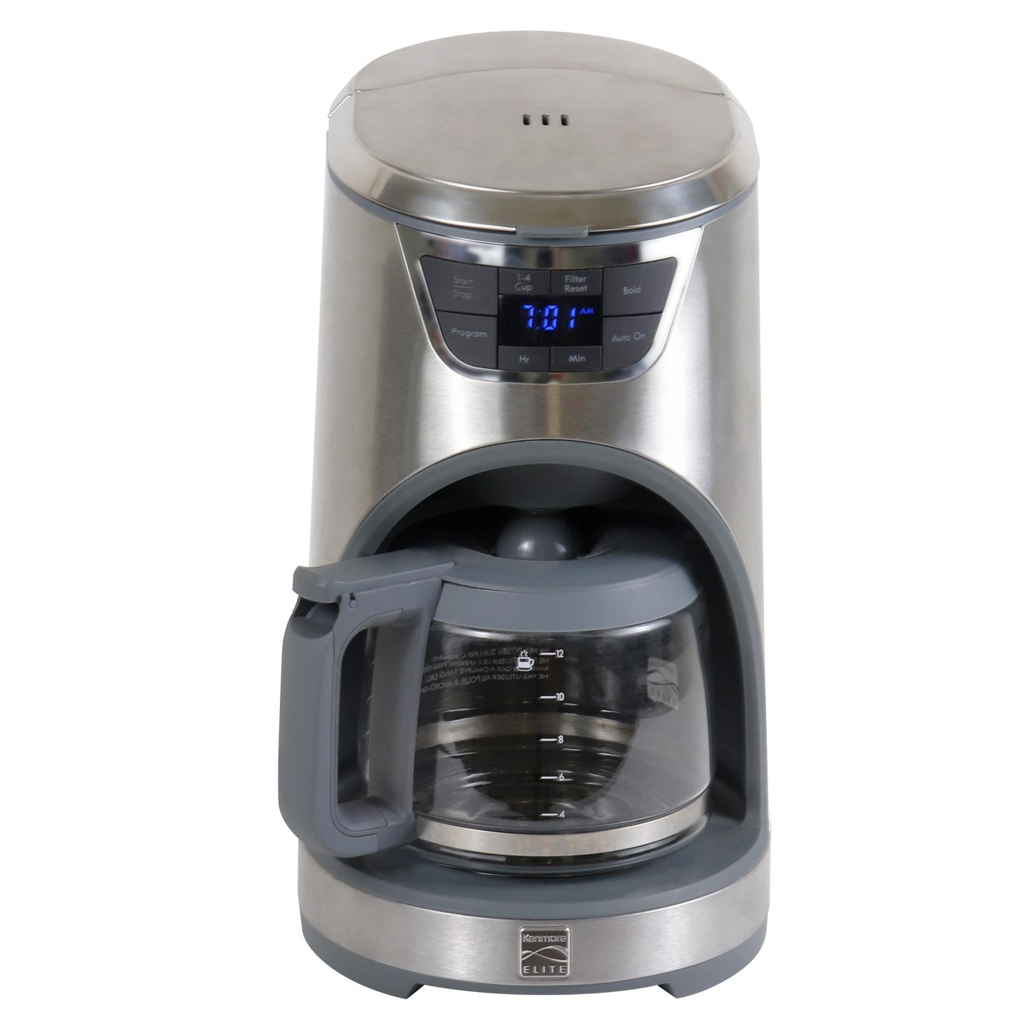 Kenmore Elite Programmable, Aroma Control, Bold Brew 12-Cup Programmable Drip Coffee Maker with Automatic Shut-off (Stainless Steel) KKECM12SS