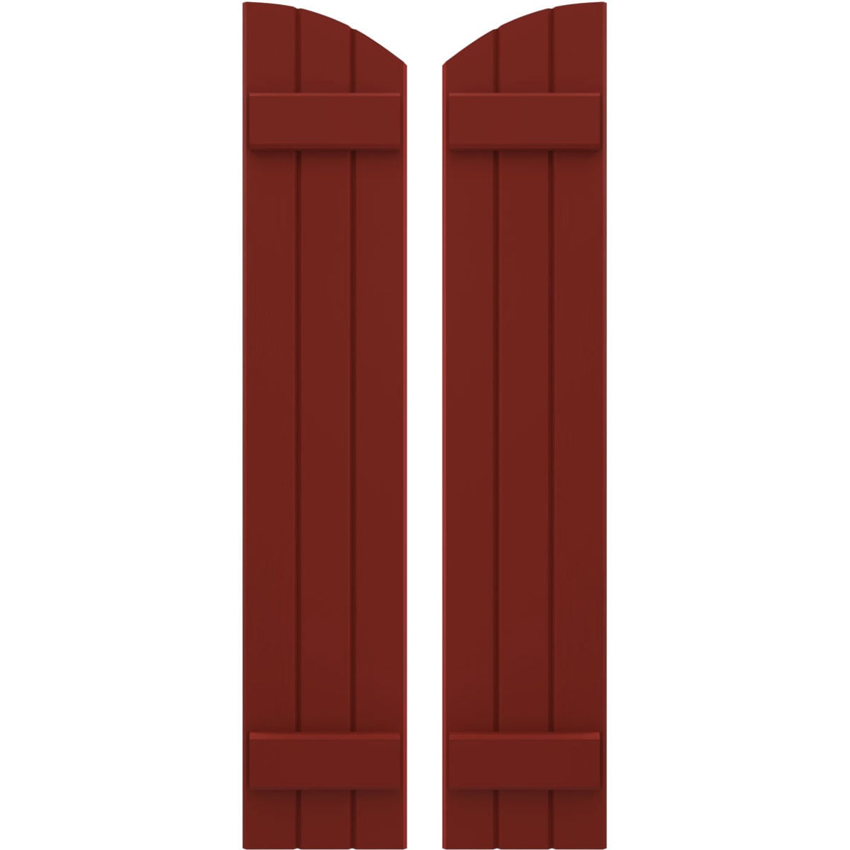 Ekena Millwork 10.5-in W x 81-in H Pepper Red Paintable/Stainable Board and batten Wood Exterior Shutters ( 2 -Pack )