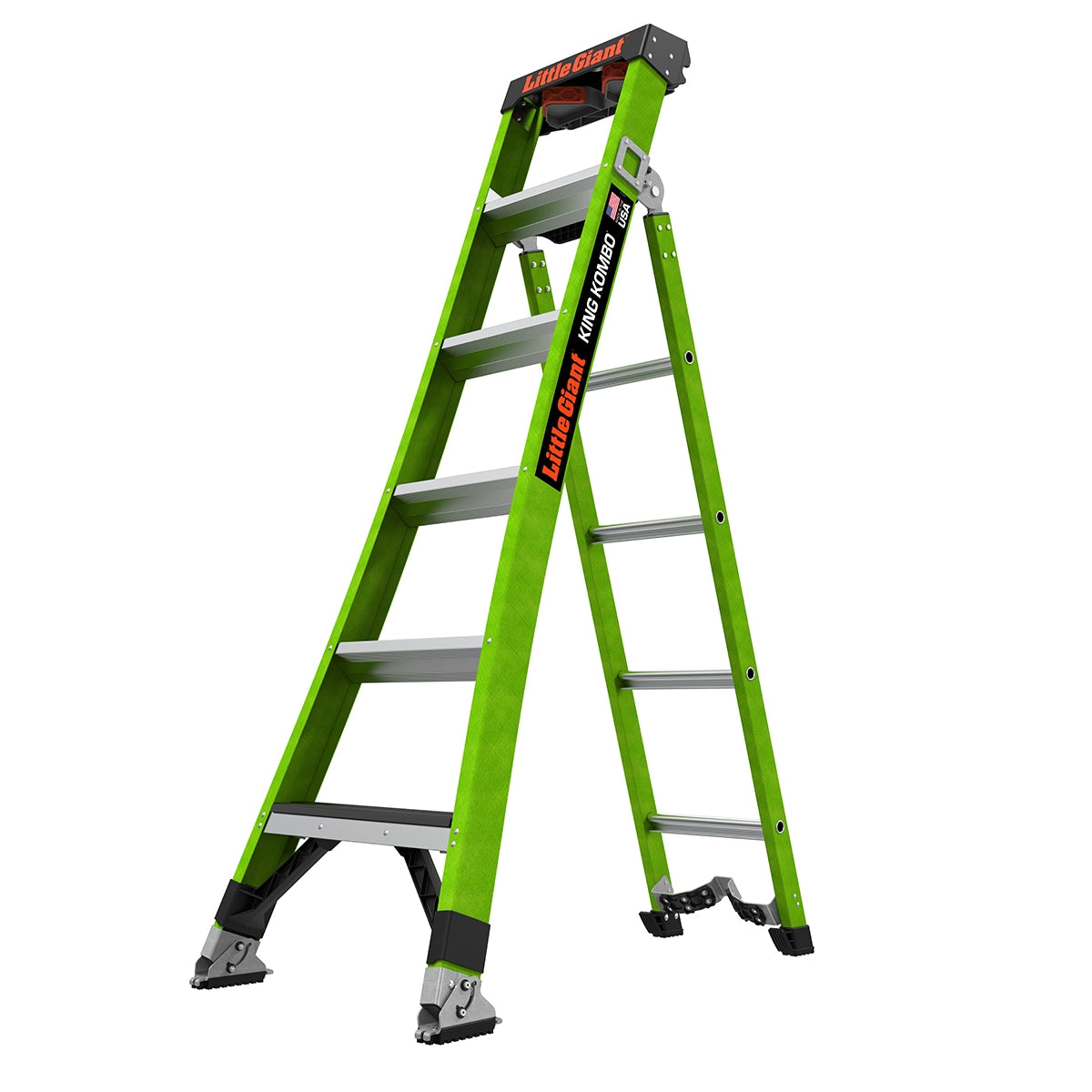 Little Giant Ladders King Kombo 2 13.1-ft Reach Type 1aa- 375-lb Load Capacity Multi-Position Ladder 13906-074