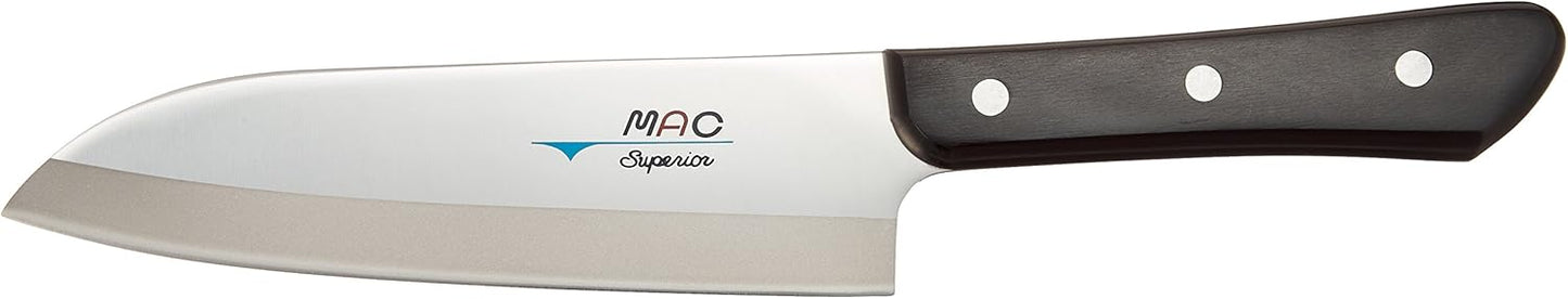 Mac Knife Superior Santoku Knife, 6-1\/2-Inch, Silver