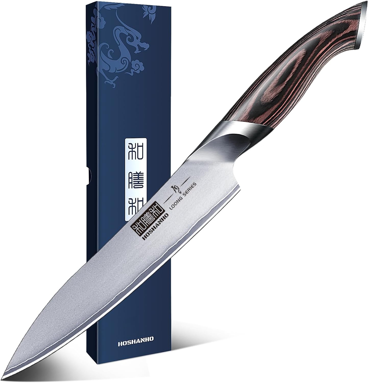 6 Inch Kitchen Knife, Ultra Sharp Japanese High Carbon Stainless Steel Chef Knife, Multipurpose Kitchen Utility Knife with Ergonomic Pakkawood Handle